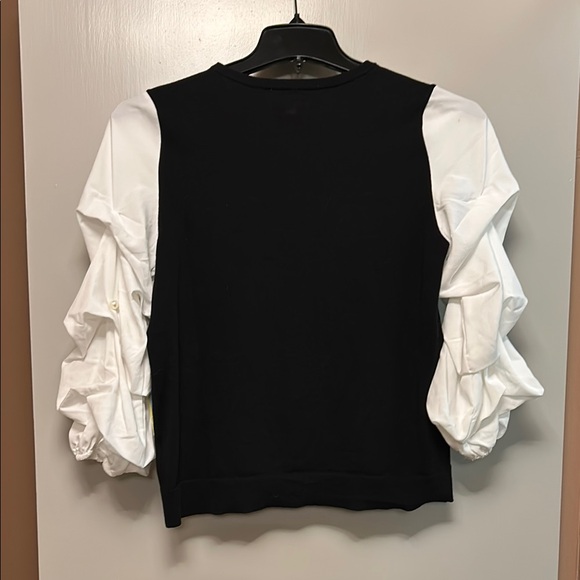 CeCe Black and White Women's Top - Picture 3 of 3